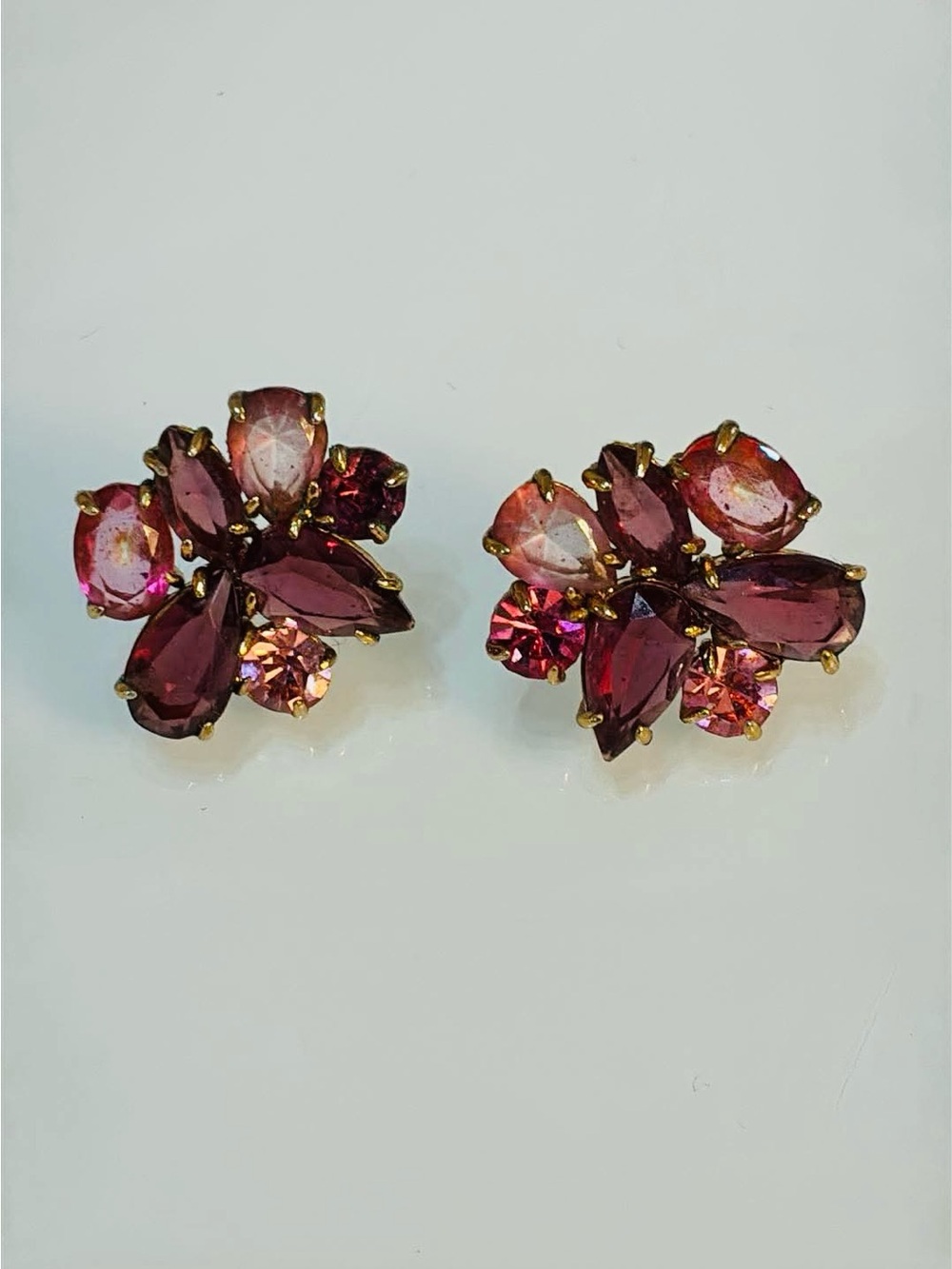 Kate spade Gold-Tone Pink Cluster Crystal Stud Earrings